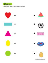 Matching shapes worksheet pdf